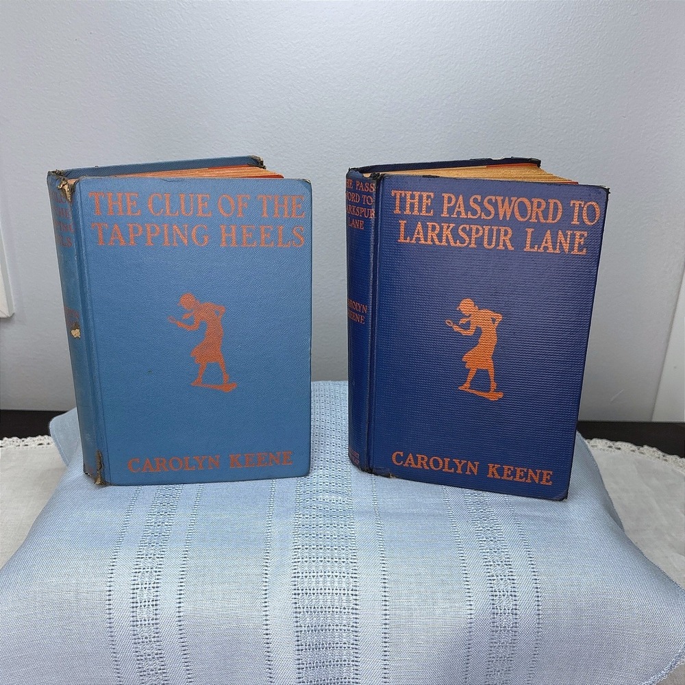 Vintage Nancy Drew Books Carolyn Keene Tapping Heels Larkspur Lane 1939 Grosset